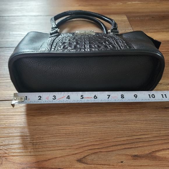 Brighton Handbag Black Leather Top Handle Leila Satchel - Picture 10 of 14